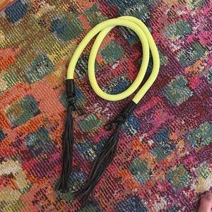 Neon Yellow Rope Bag Strap - Rebecca Minkoff